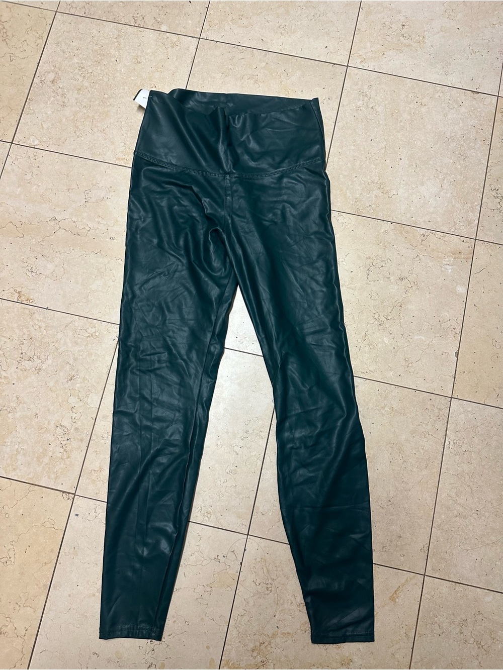 Zara Black Faux Leather Skinny Pants